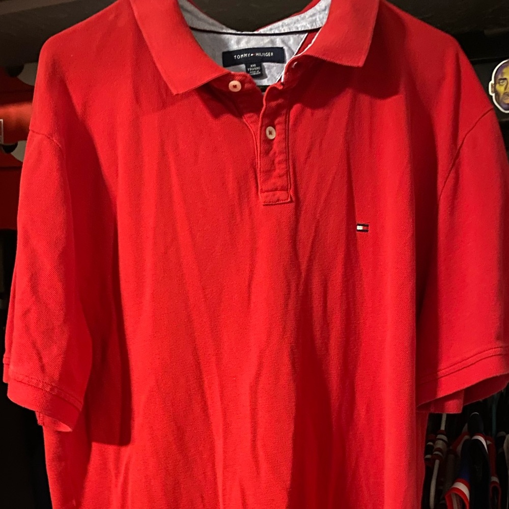 Tommy Hilfiger Red polo shirt Size XXL